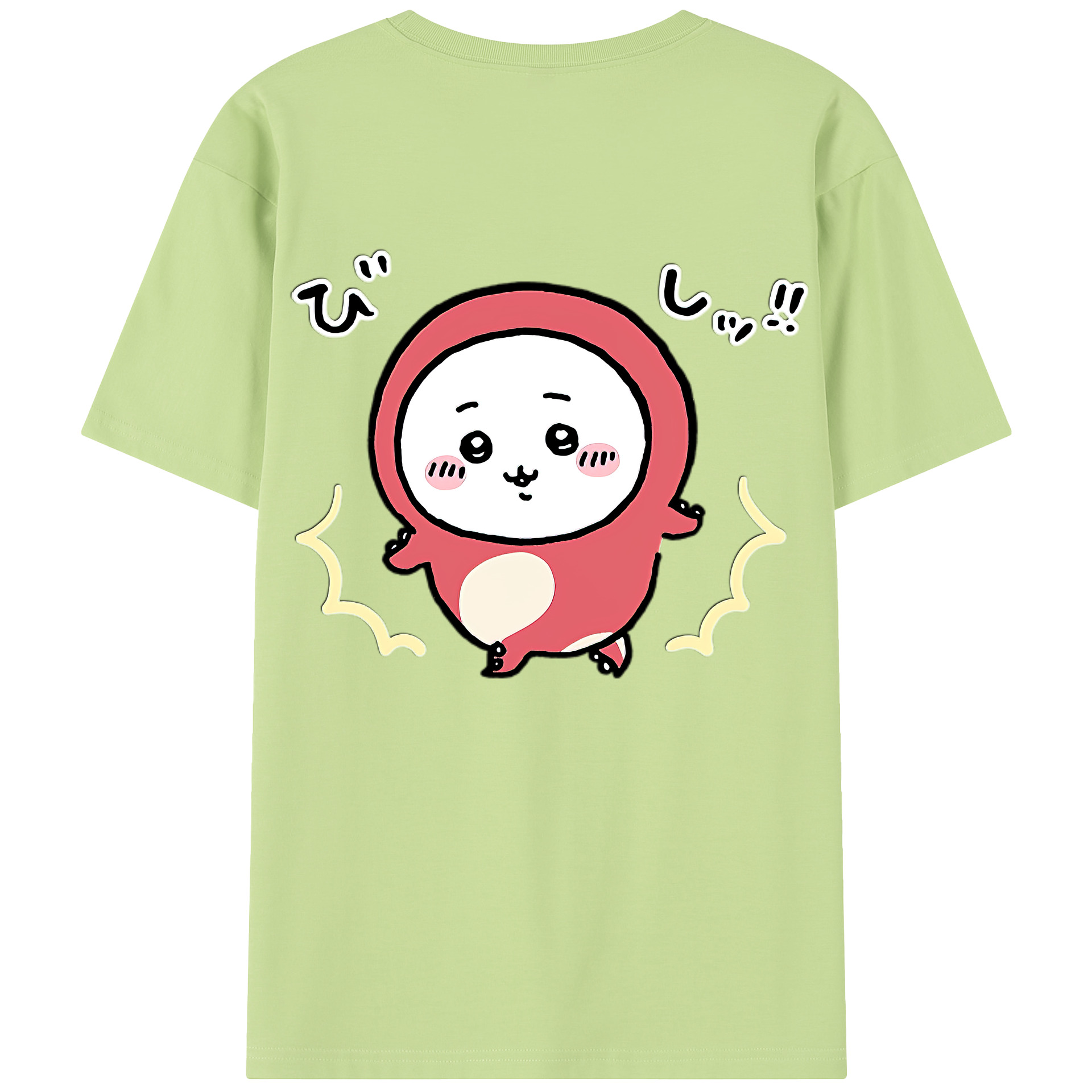（画像用） ちいかわ ちいかわ Chii-kawa chiikawa 綿100％半袖Tシャツ（背面プリント）